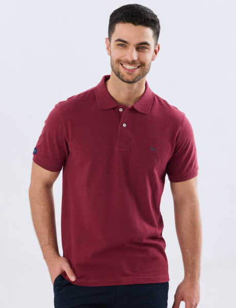 REMERA POLO LISA PIQUÉ Bordo Melange