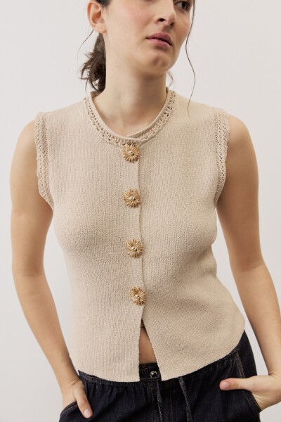 Chaleco Teixit BEIGE
