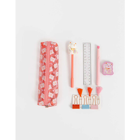 Set De Librería En Cartuchera ''Tokyo'' Combinacion Multicolor