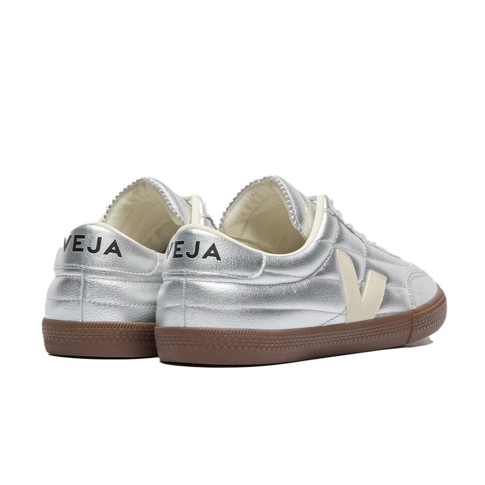 Zapatillas Veja Panenka Leather Silver Pierre Bark Mujer Plateado