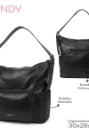 Bolso con bolsillo frontal y lateral Negro