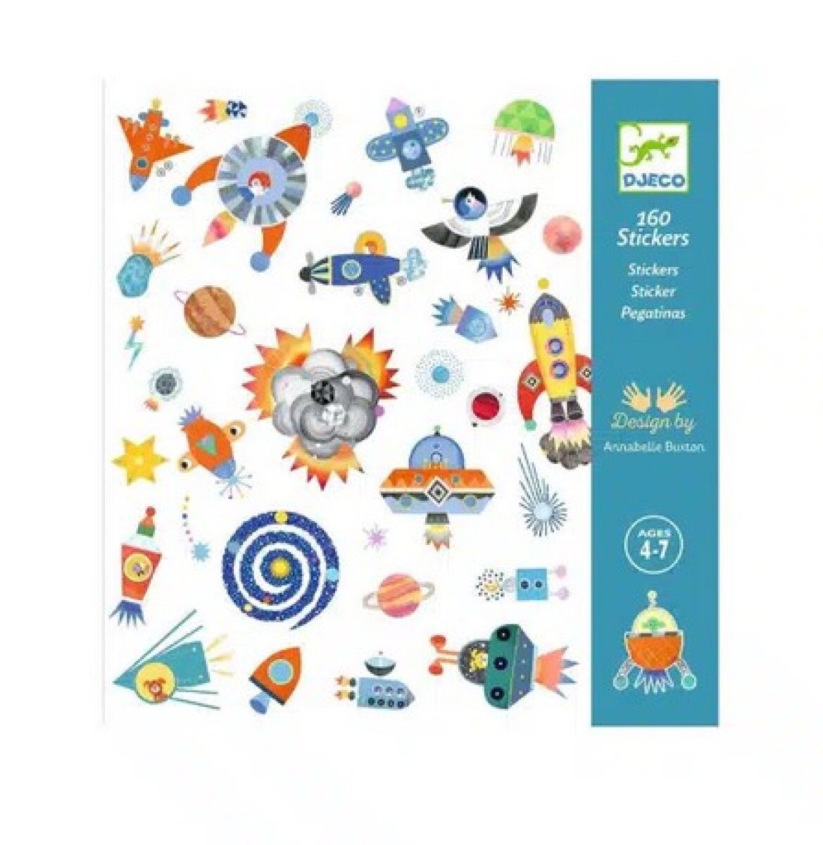 Set de 160 stickers - El espacio 