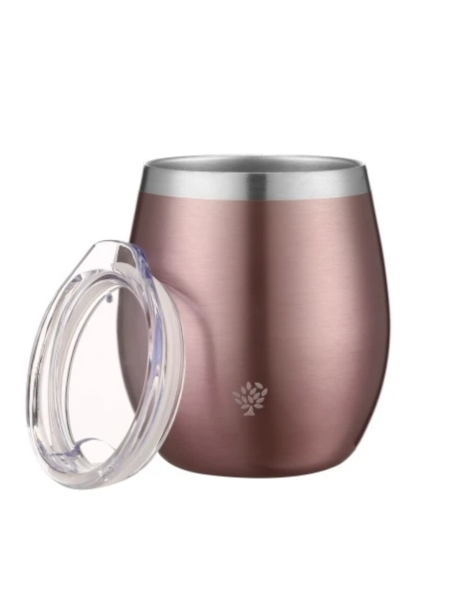 Mate Terrano Acero Inoxidable con Tapa - LILA-METALIZADO 