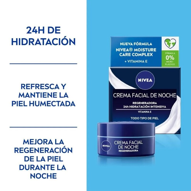 Crema Facial Nivea Essentials Hidratante De Noche Regeneradora 50 ml Crema Facial Nivea Essentials Hidratante De Noche Regeneradora 50 ml