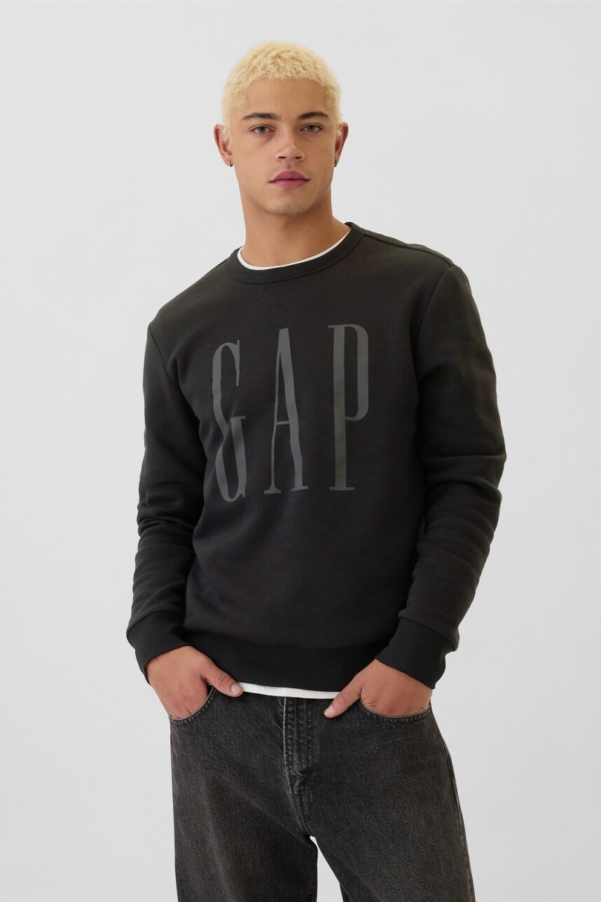 Buzo Deportivo Logo Gap Hombre Black 1