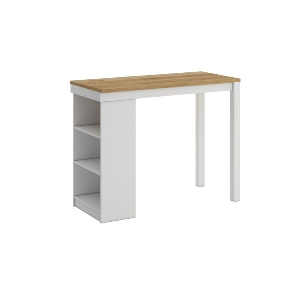 Desayunador 4 Bancos Cocina Comedor Madera Blanco Desayunador 4 Bancos Cocina Comedor Madera Blanco