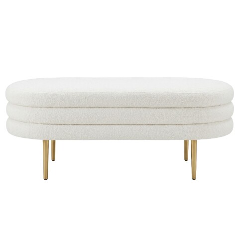 BANQUETA BEIGE CL OVAL 100X40X40CM Unica