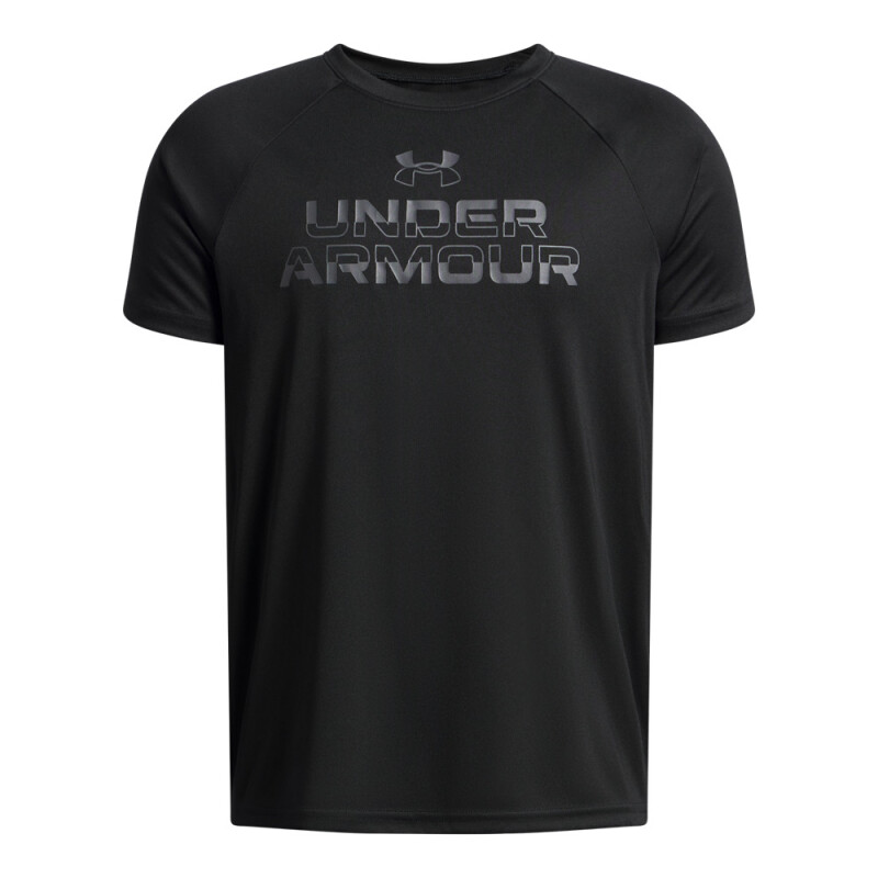 UA Tech Split Wordmark SS-ORG BLK-003