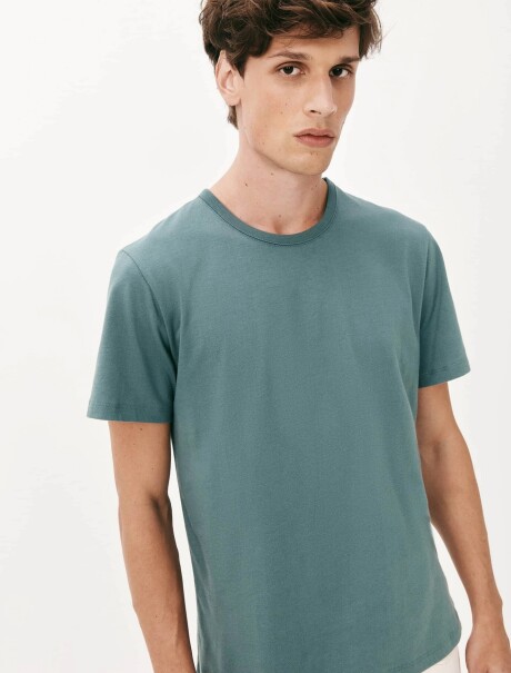 CAMISETAS BÁSICAS MANGA CORTA SLIM VERDE