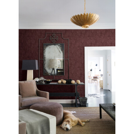 COLECCIÓN REVIVAL - SELWYN FLOCK BURGUNDY FLORAL - N/A