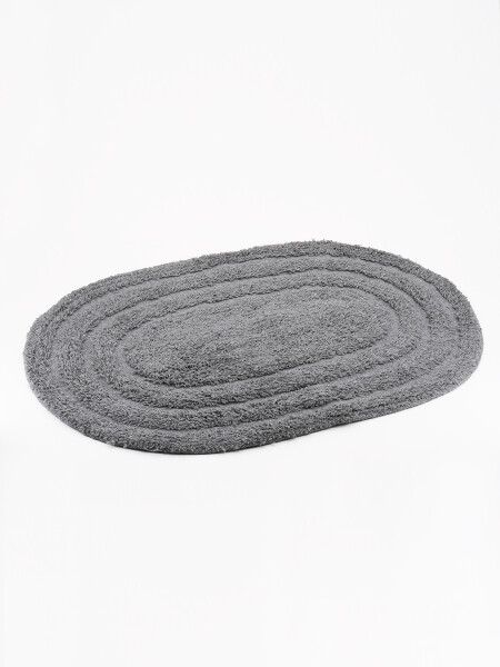 ALFOMBRA BAÑO OVAL GRIS OSCURO