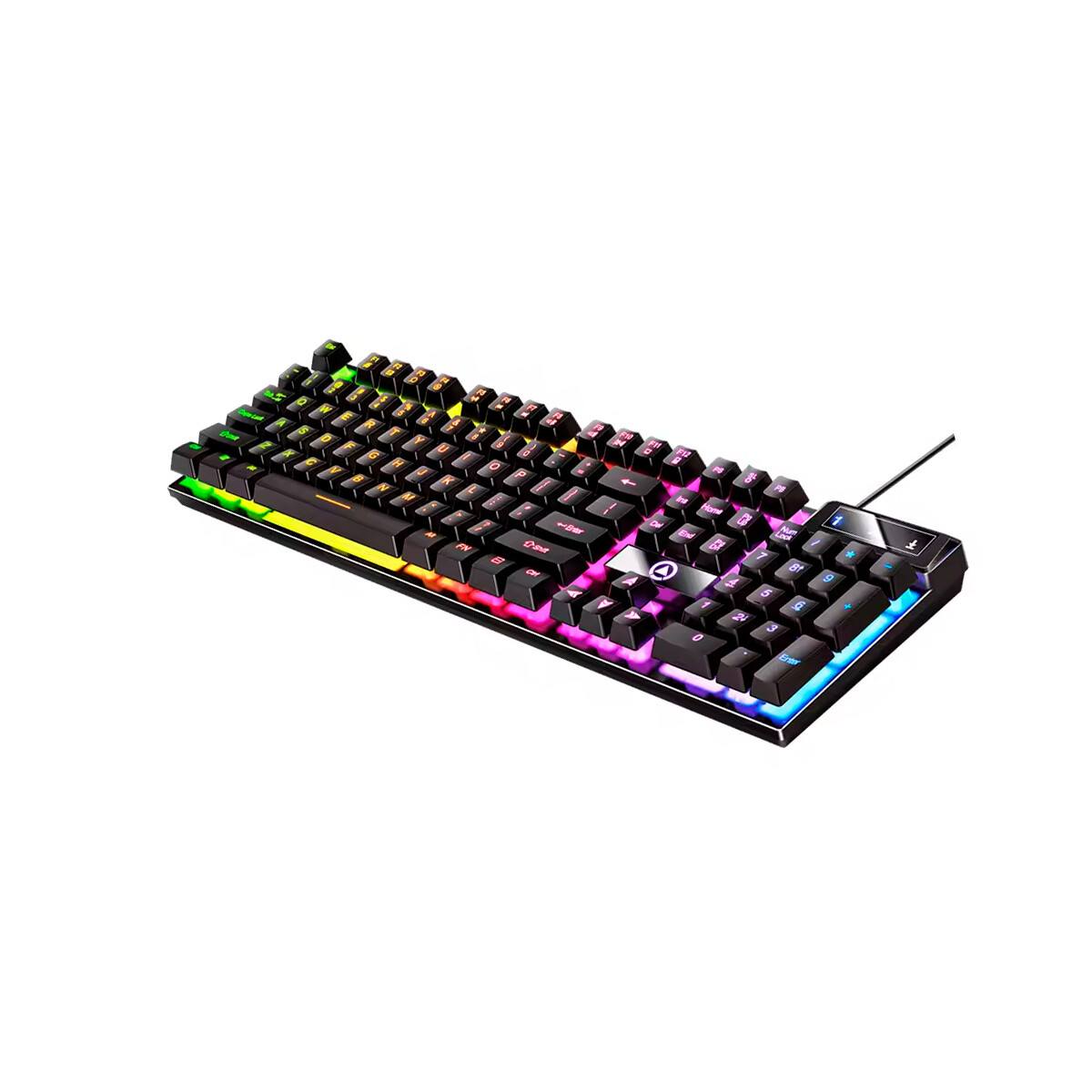 Teclado cableado retroiluminado K500 color negro 