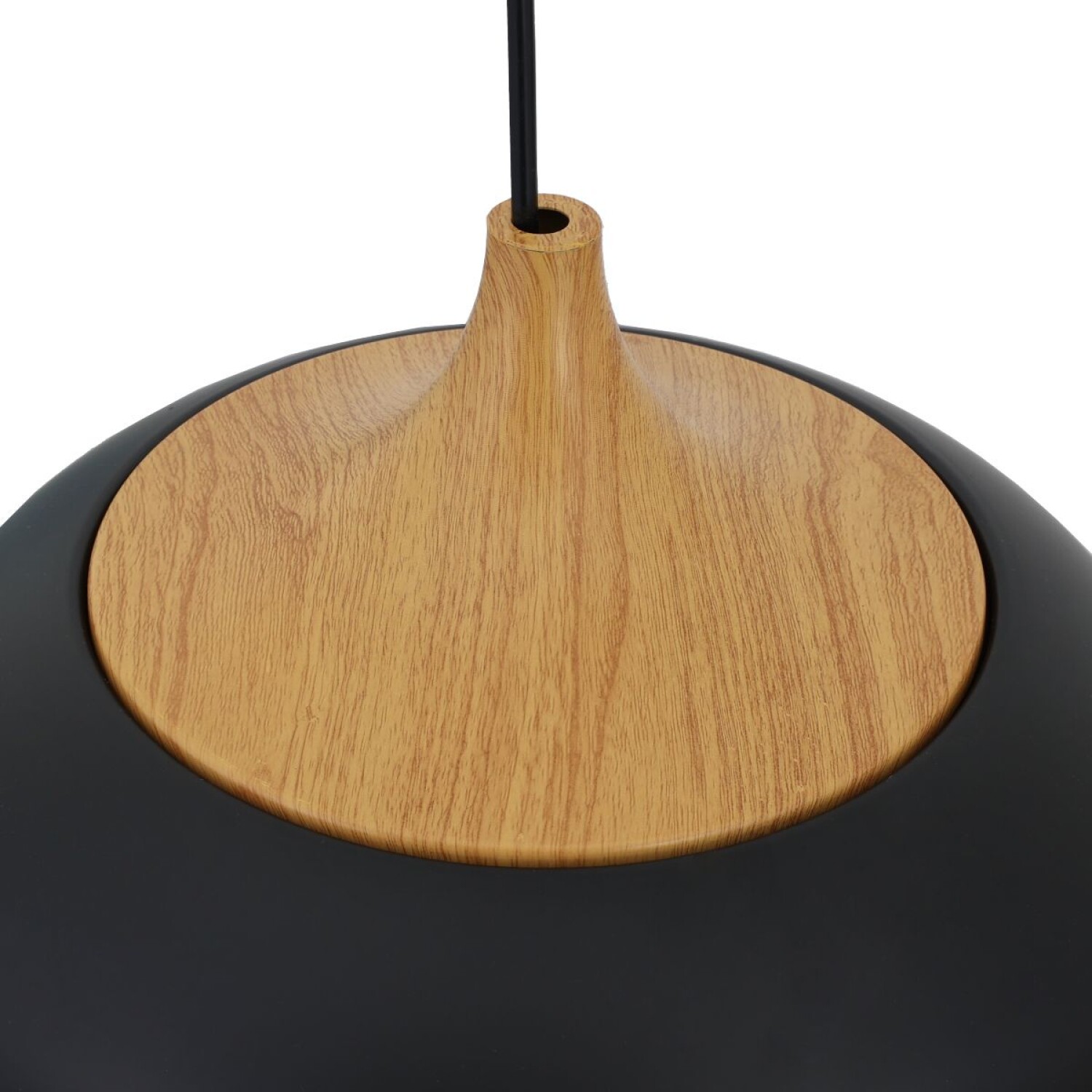 Lámpara de Techo Colgante Cónica de 30 cm Cable Negro — Clemur