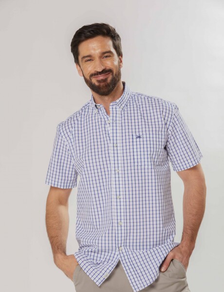 CAMISA A CUADROS Azul