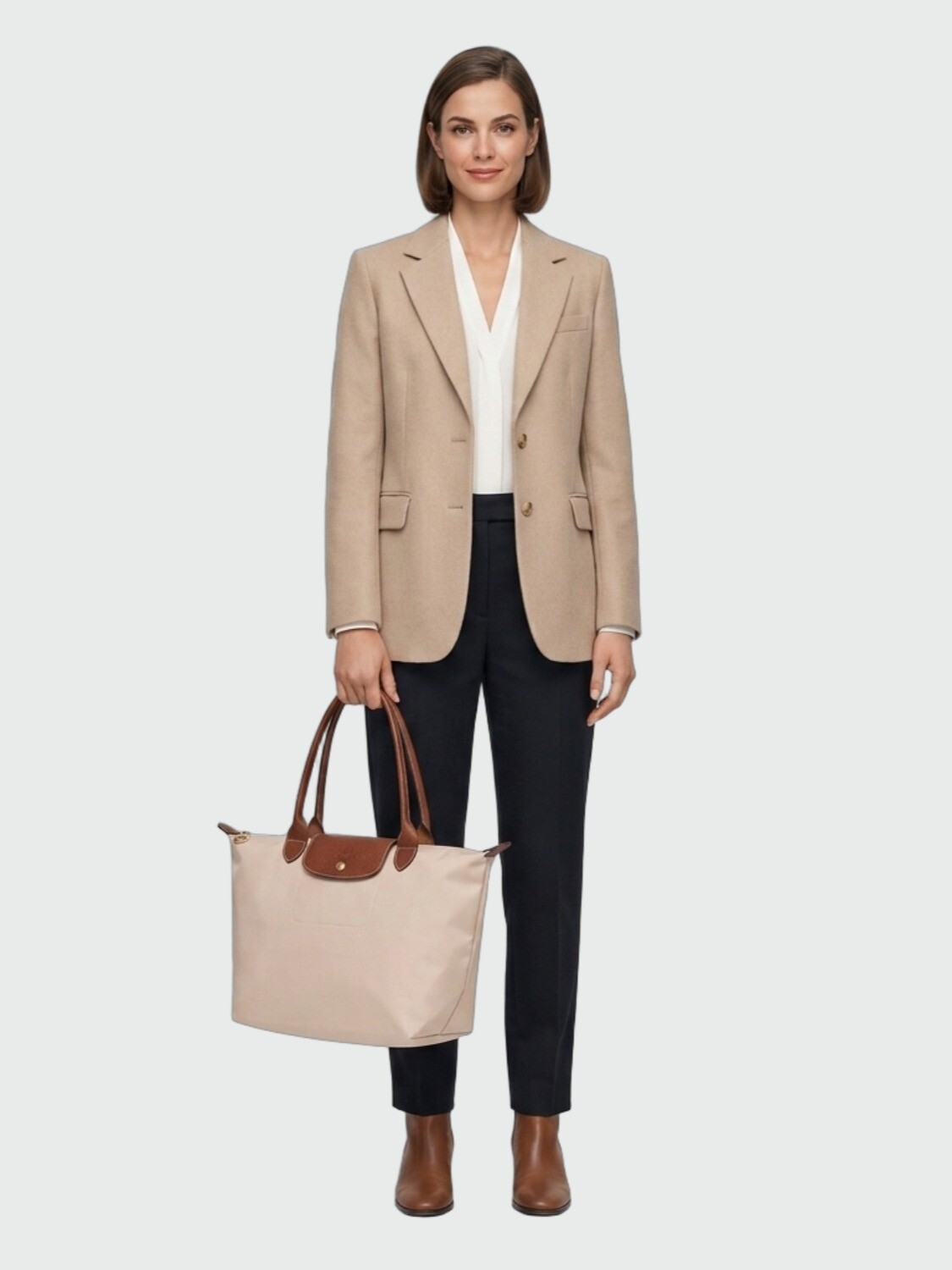 LONGCHAMP - LE PLIAGE ORIGINAL, BOLSO DE VIAJE XL Marfil