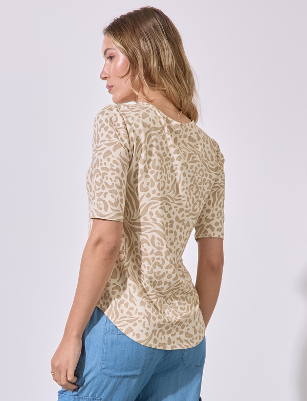 Remera Garden BEIGE/MULTI