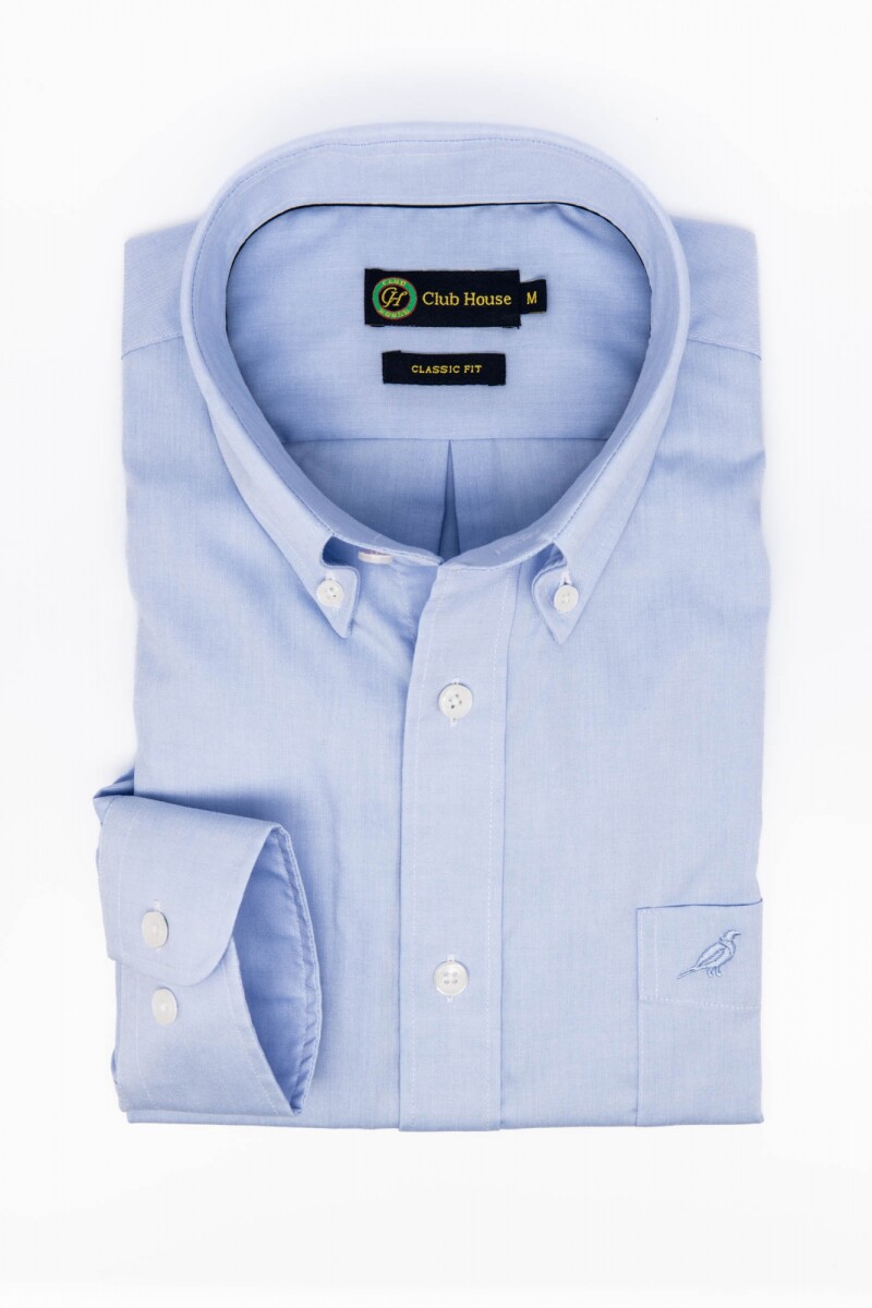 Camisa Button Down - Non Iron - Celeste palido 