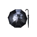 PARAGUAS LARGO NEGRO 10 VARILLAS 55CM NEGRO