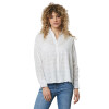 Camisa de Algodón Texturada para Mujer UFO Vega Blanco Blanco