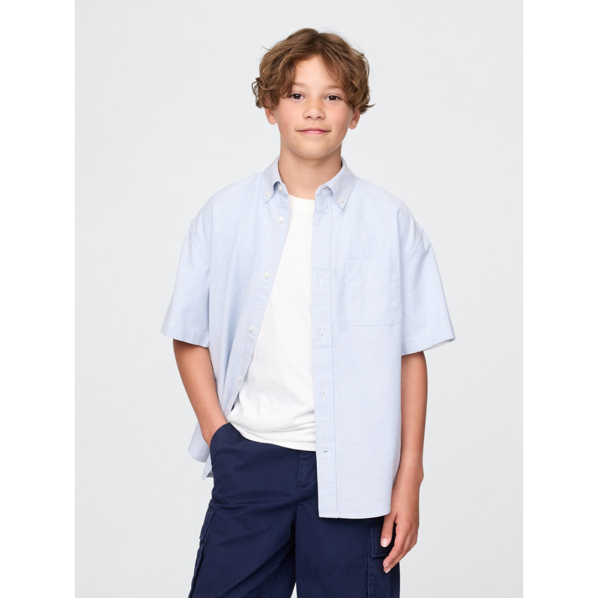 RELAXED SS OXFORD - BLUE OXFORD 