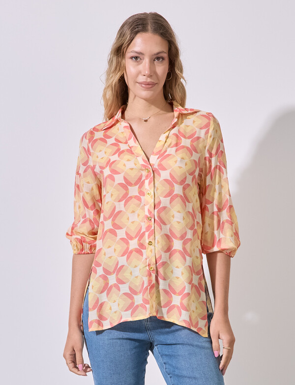 Camisa Sunset ANARANJADO/MULTI