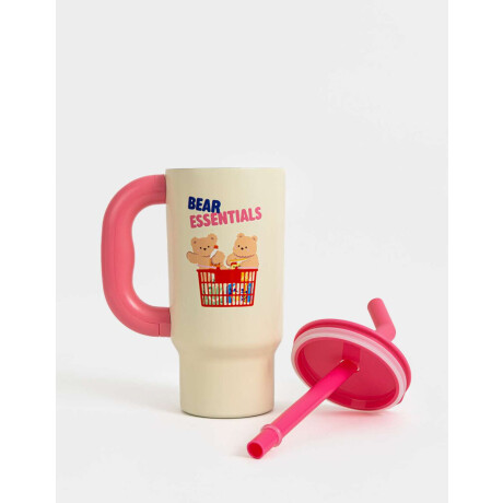 Vaso Térmico De Acero Inoxidable De 700 Ml Blanco Crudo