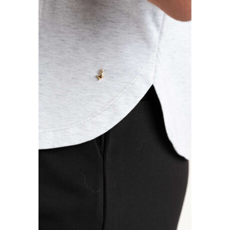 Remera Algodon Elastano Melange Gris Melange