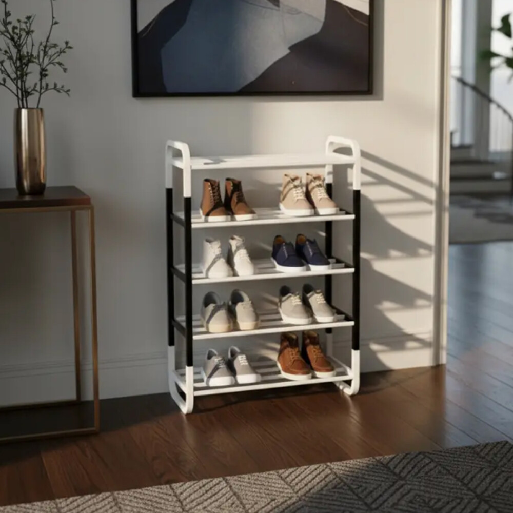 Zapatera De Metal Y Plástico 5 Estantes Organizador Zapatera De Metal Y Plástico 5 Estantes Organizador
