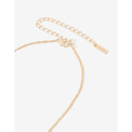 Collar Con Dije Corazón Metal Dorado