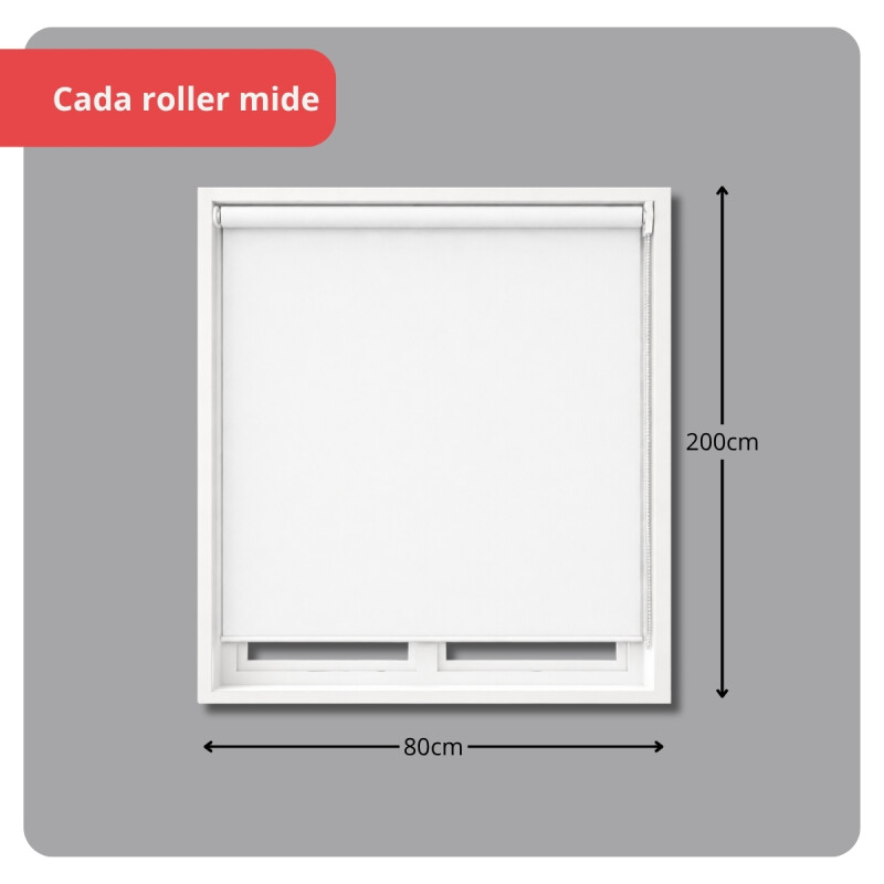 Cortina roller blackout 80 x 200 cm BLANCO