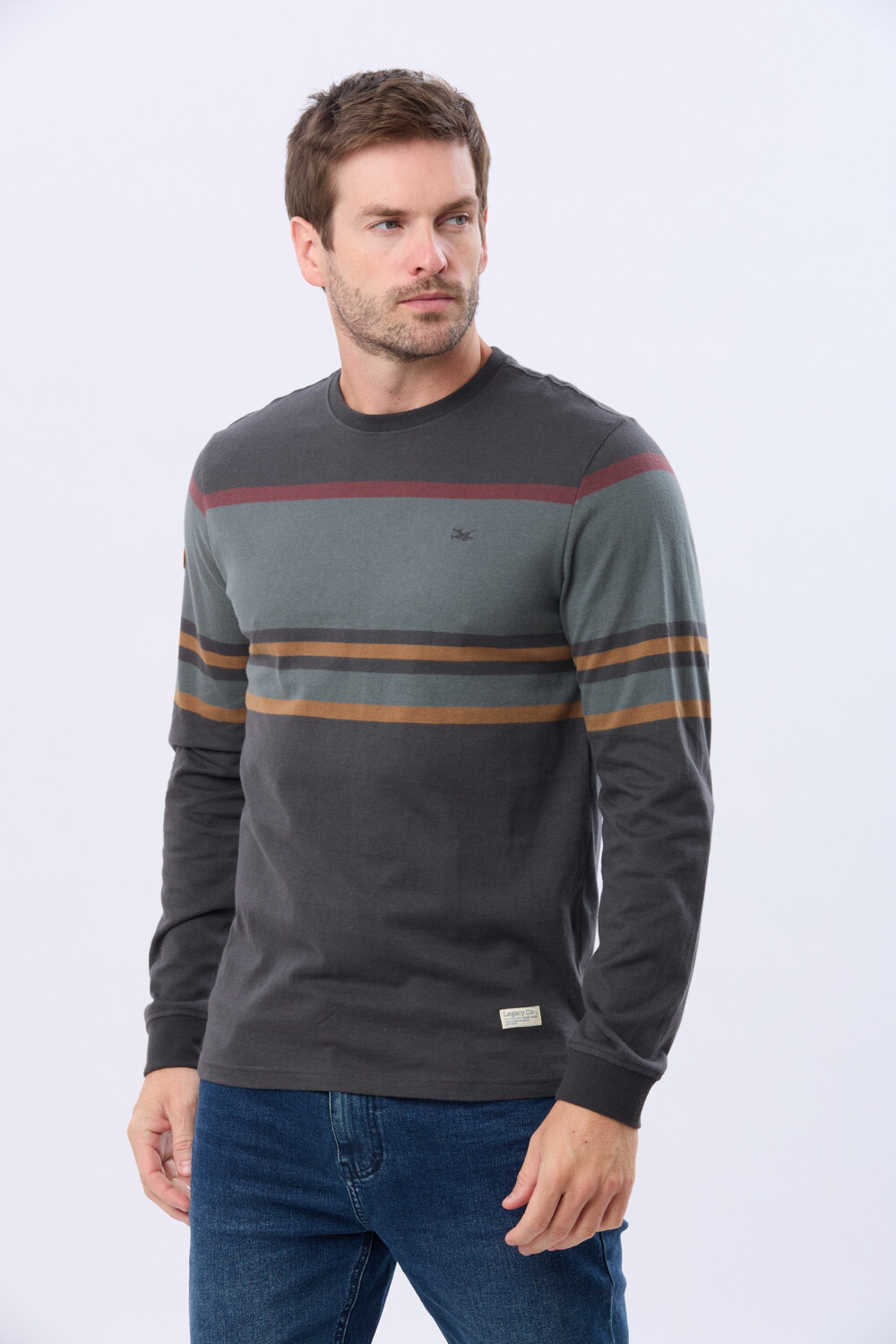 REMERA RAYADA Gris