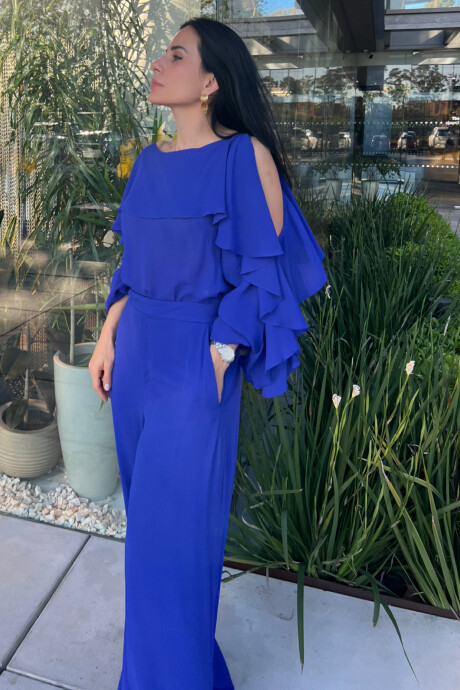 Blusa manga larga Adira Azul