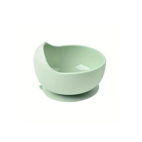 Bowl De Silicona Con Ventosa Verde