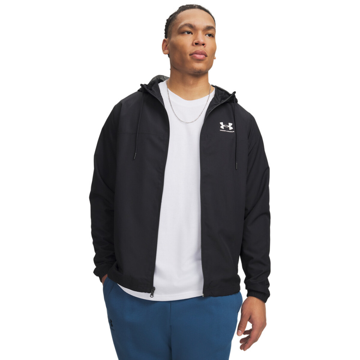UA Rival Wvn Windbreaker-BLU - BLK-001 