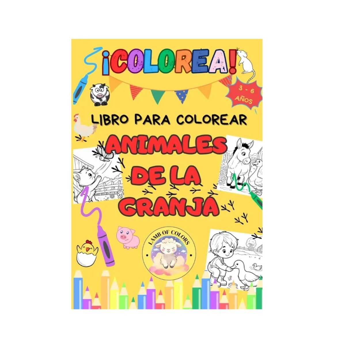 Colorea Y Juega-Animales De La Granja 