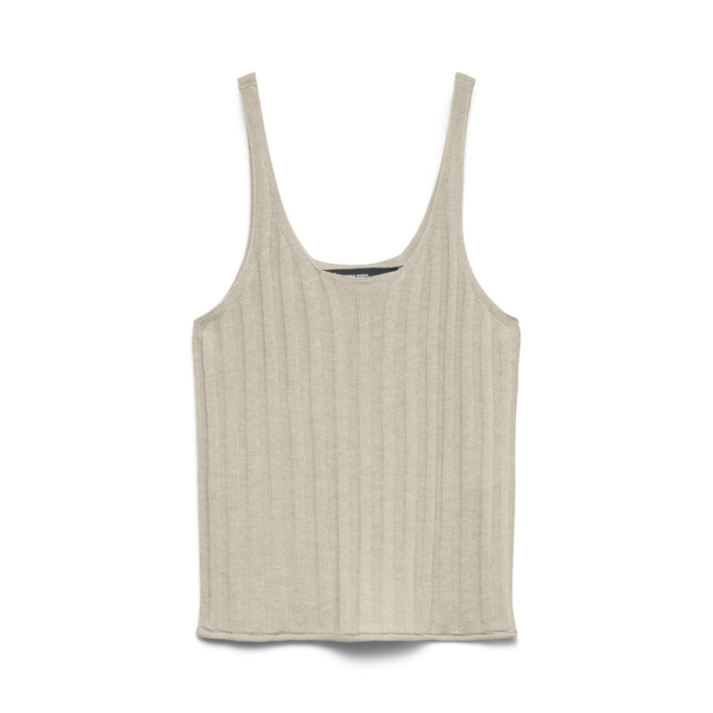 VMLULA LINEN SL O-NECK TOP NOOS OATMEAL