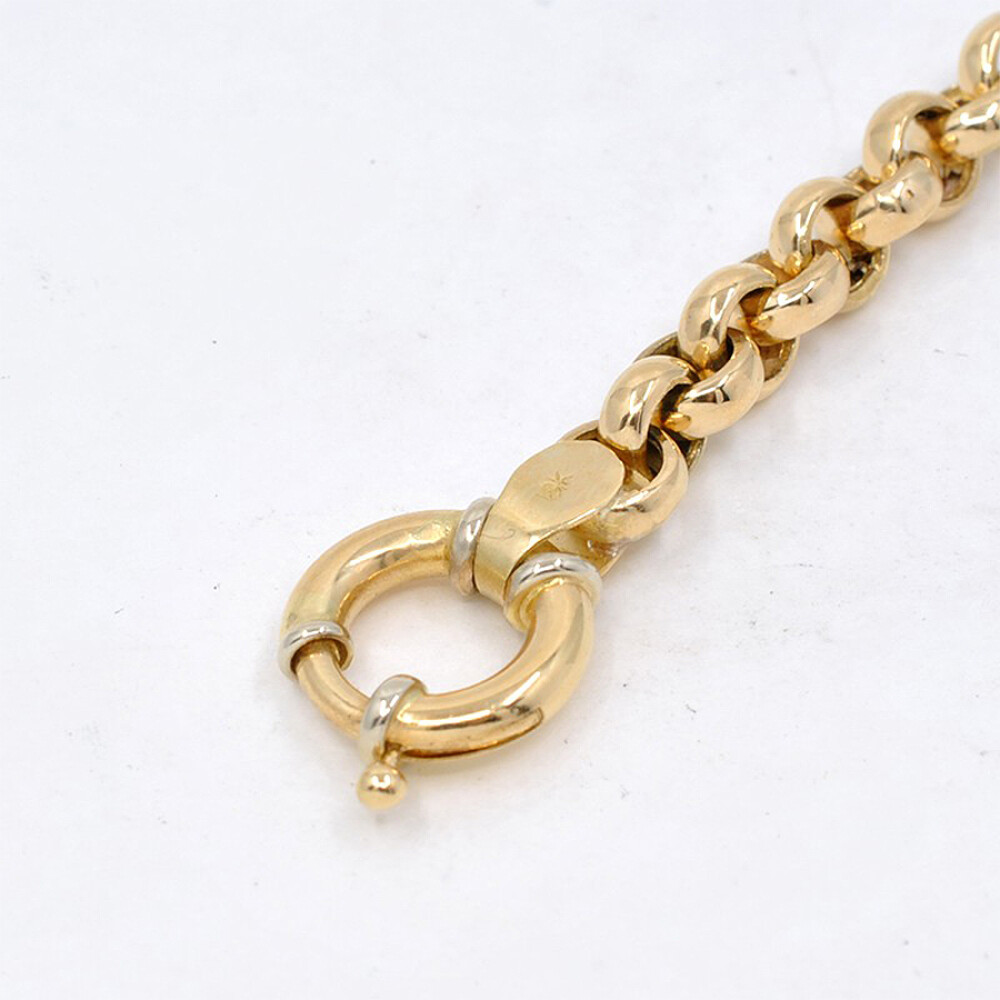 Pulsera Rolo En Oro 18K Con Cierre Marinero Pulsera Rolo En Oro 18K Con Cierre Marinero