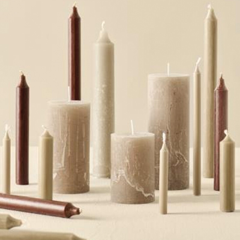 Pack x12 velas Amiel Taupe