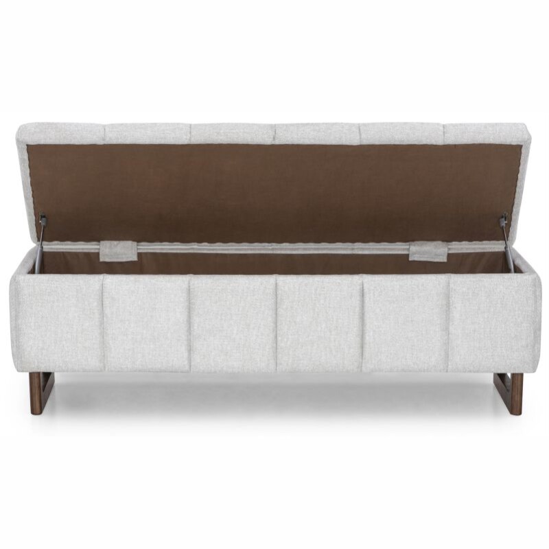 Butaca 3822 Baúl Tapizado en Tela Gris