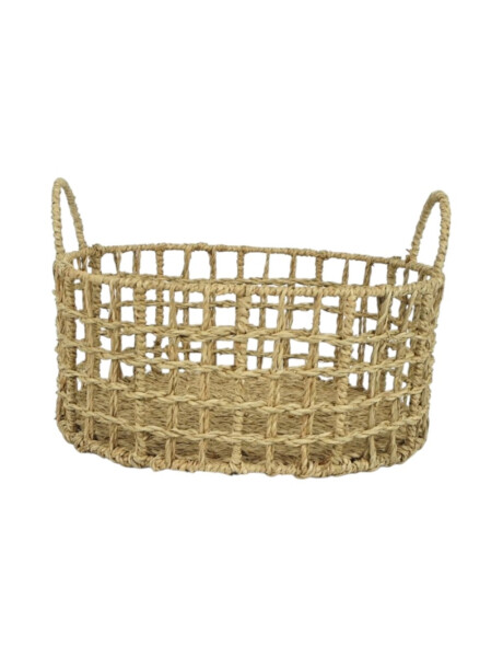 CESTO OVAL C/ASAS 36x30xH17/23CM SEAGRASS NATURAL CESTO OVAL C/ASAS 36x30xH17/23CM SEAGRASS NATURAL