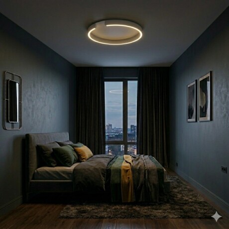 Plafón LED, Diseño anillo cortado, Dimerizable 40W 60CM PLATA