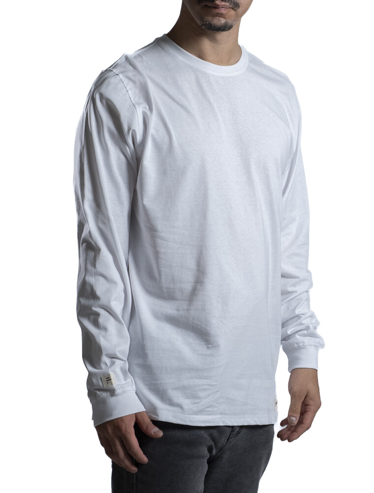 Remera Manga Larga Algodón Blanco