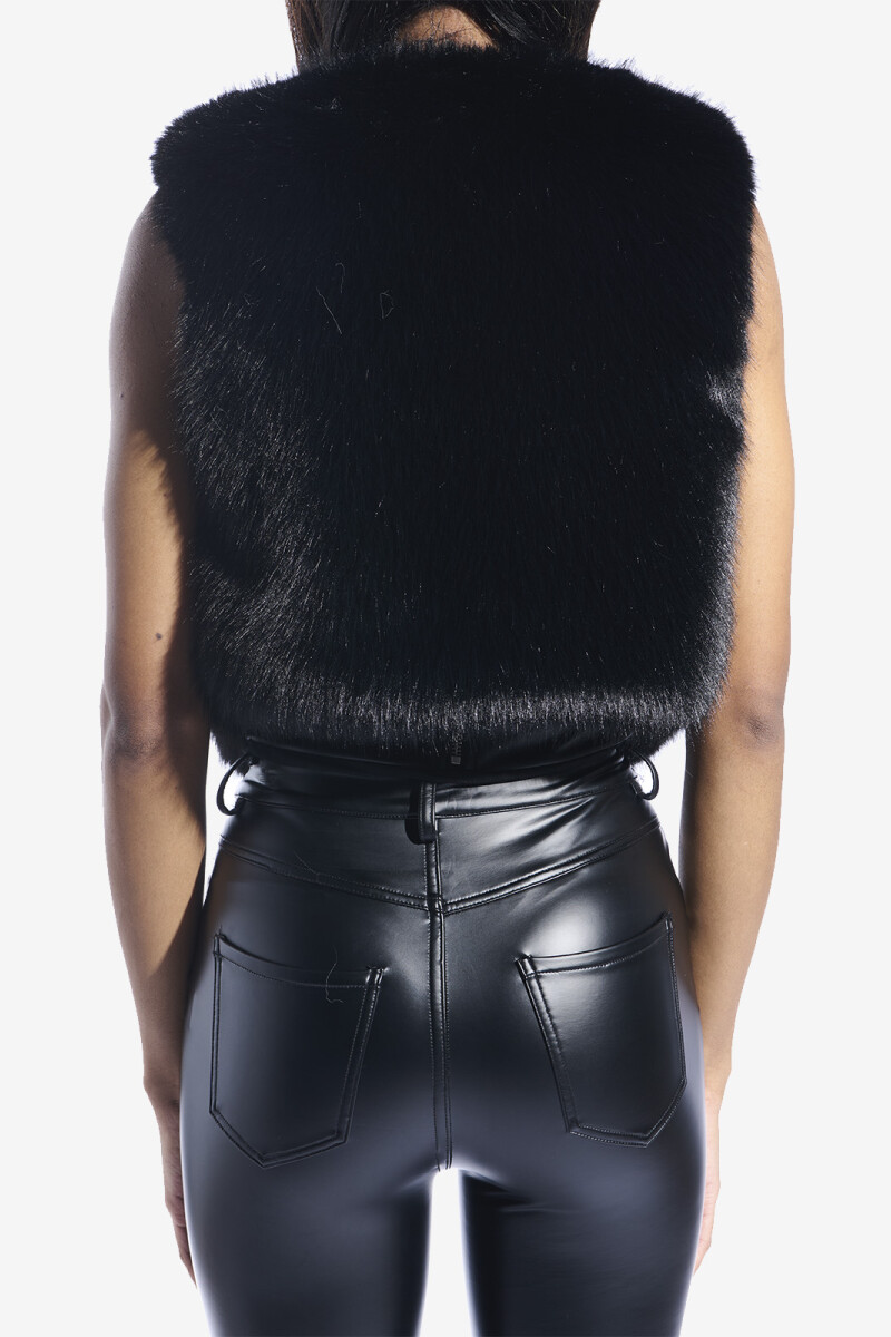 CHALECO FUR MEELA Negro