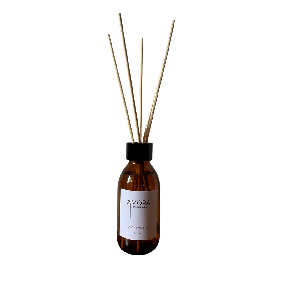 DIFUSOR C/VARILLAS 125ML - VIDRIO NARANJA AMORA 
