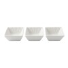 SET SALSERA CUAD CERAMICA BLANCA 10CM 3PZAS Unica