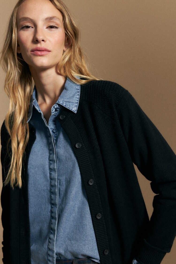 CARDIGAN JUSTIN Negro