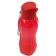 Botella caramañola plástica con tapón 600 ml ROJO