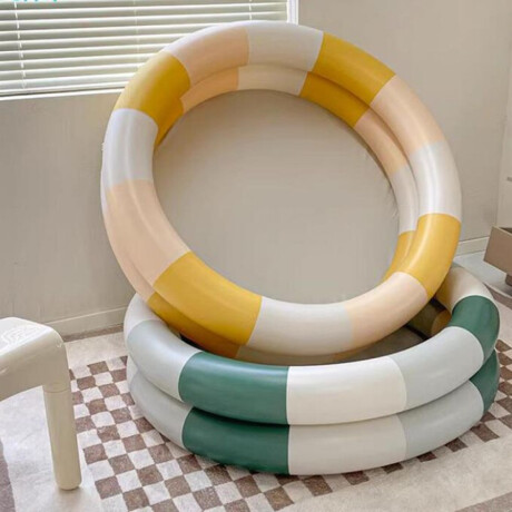 Piscina inflable infantil a rayas Amarillo