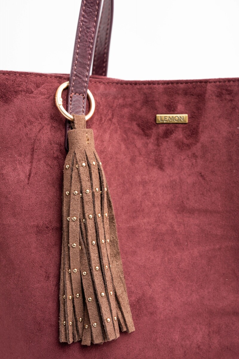 Charm Flecos Y Tachas Gamuza Vegana Chocolate