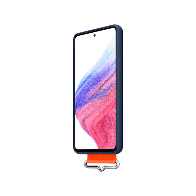 Silicone Cover con correa para Galaxy A53 Silicone Cover con correa para Galaxy A53